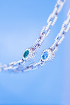 360 Link Diamond + Oval Blue Sapphire