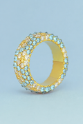 Spike Flower Ring Blue Aquamarine
