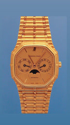 audemars piguet bamboo day date moonphase yellow gold dial yellow gold watch 33 mm case maison raksha materialgood material good