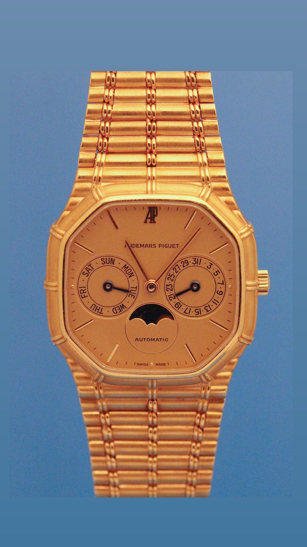 Audemars Piguet Bamboo Day-Date Moonphase Gold Face