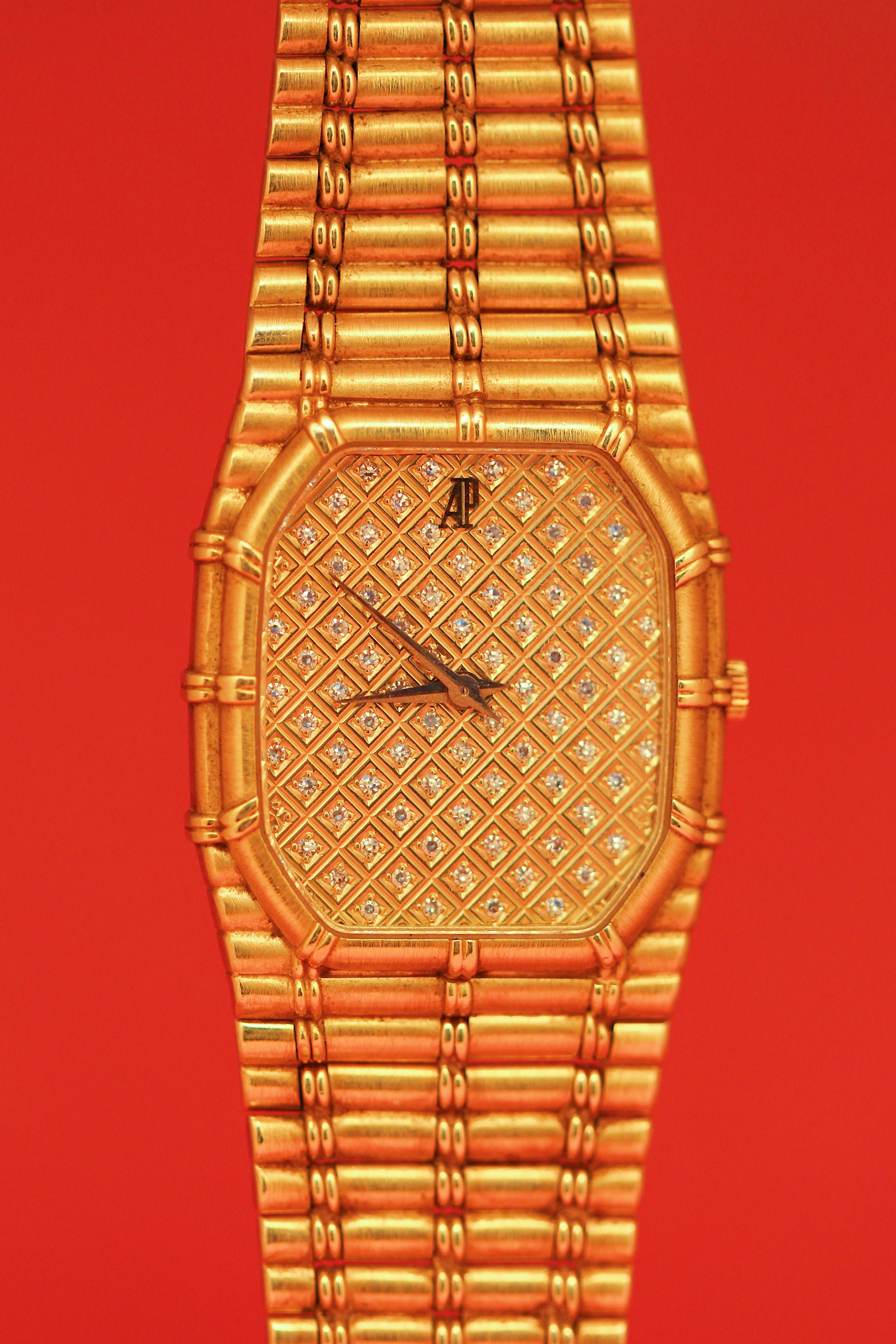 Audemars Piguet Bamboo Yellow Gold Cross Hatch Dial