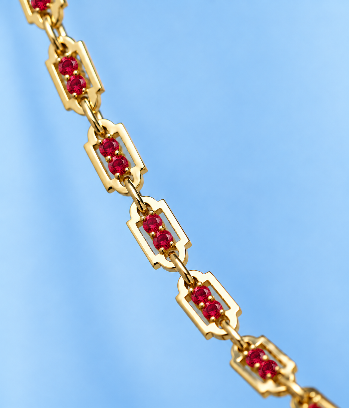 Milano Link Full Ruby Necklace