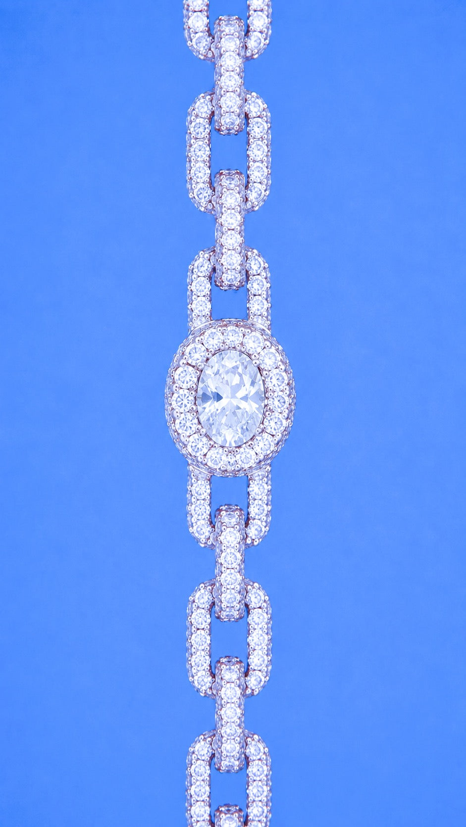 360 Link Full Oval Diamond