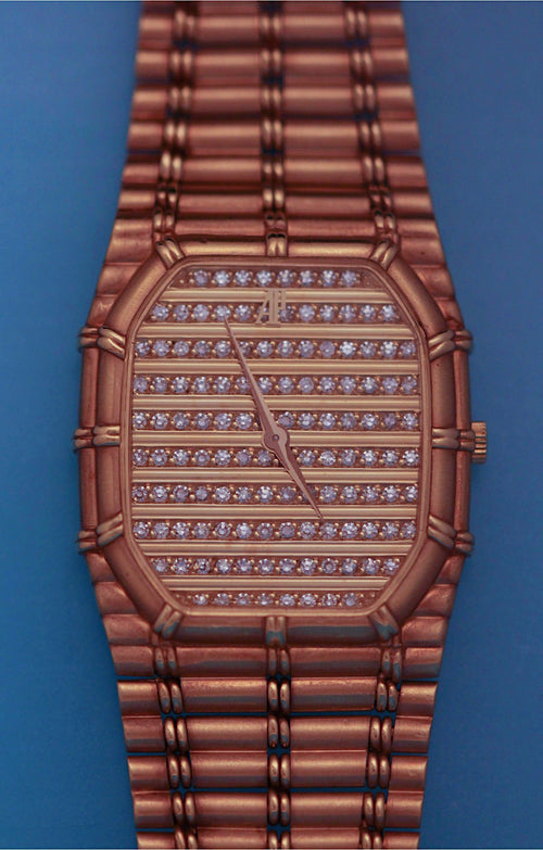 Audemars Piguet Bamboo - Yellow Gold Diamond Horizontal Pavé Dial . maison raksha