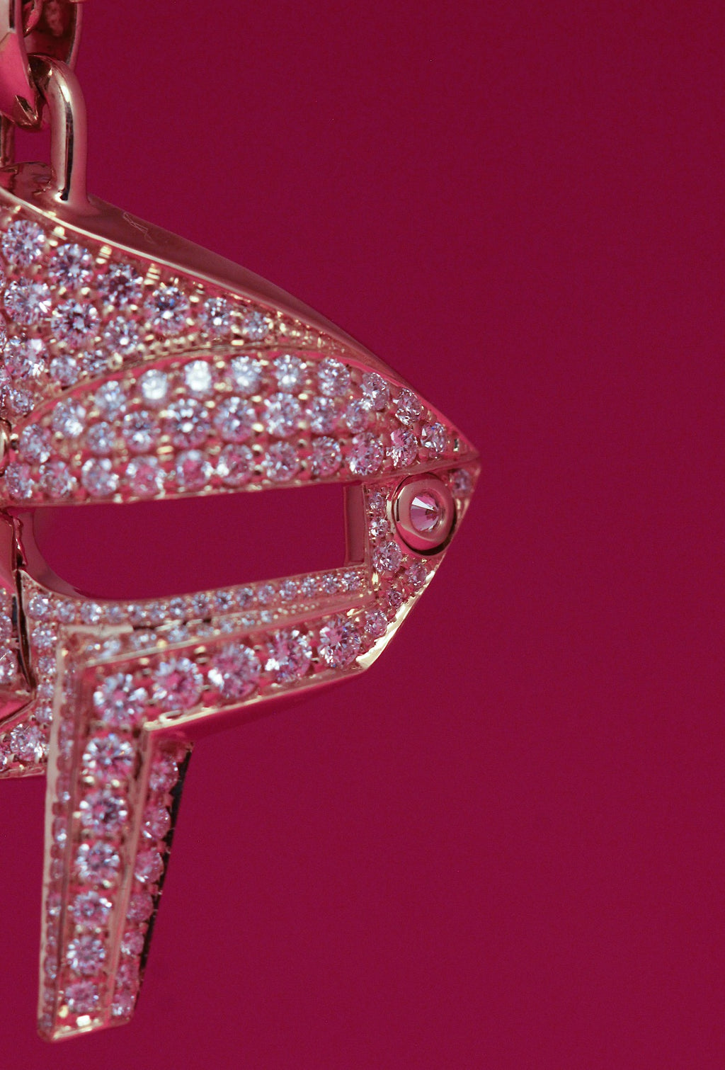 DOOM Pendant Yellow Gold + Diamond + Ruby Third Eye