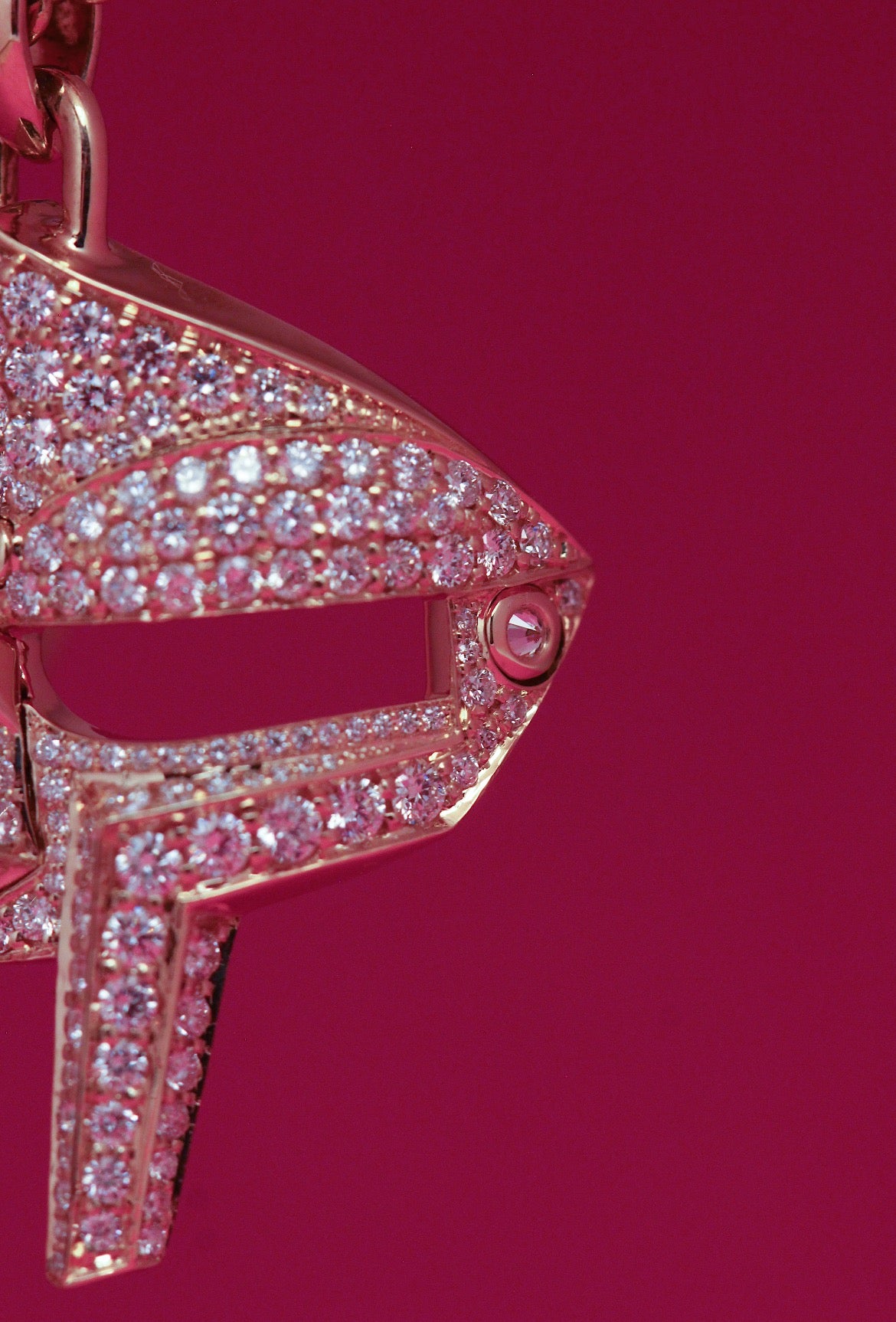 DOOM Pendant Yellow Gold + Diamond + Ruby Third Eye