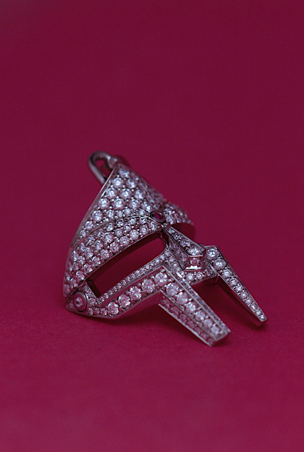 DOOM Pendant White Gold + Diamond + Ruby Third Eye