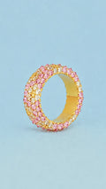 Daisy Flower Ring Pink Sapphire