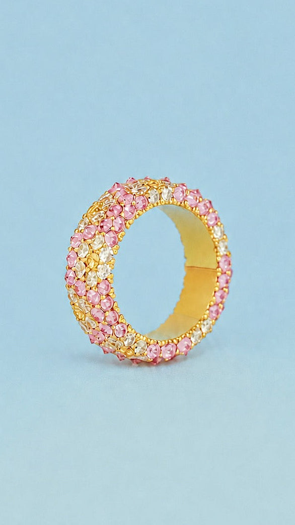 Daisy Flower Ring Pink Sapphire