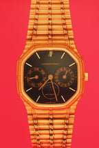audemars piguet bamboo day date moonphase black laquer dial 33mm
