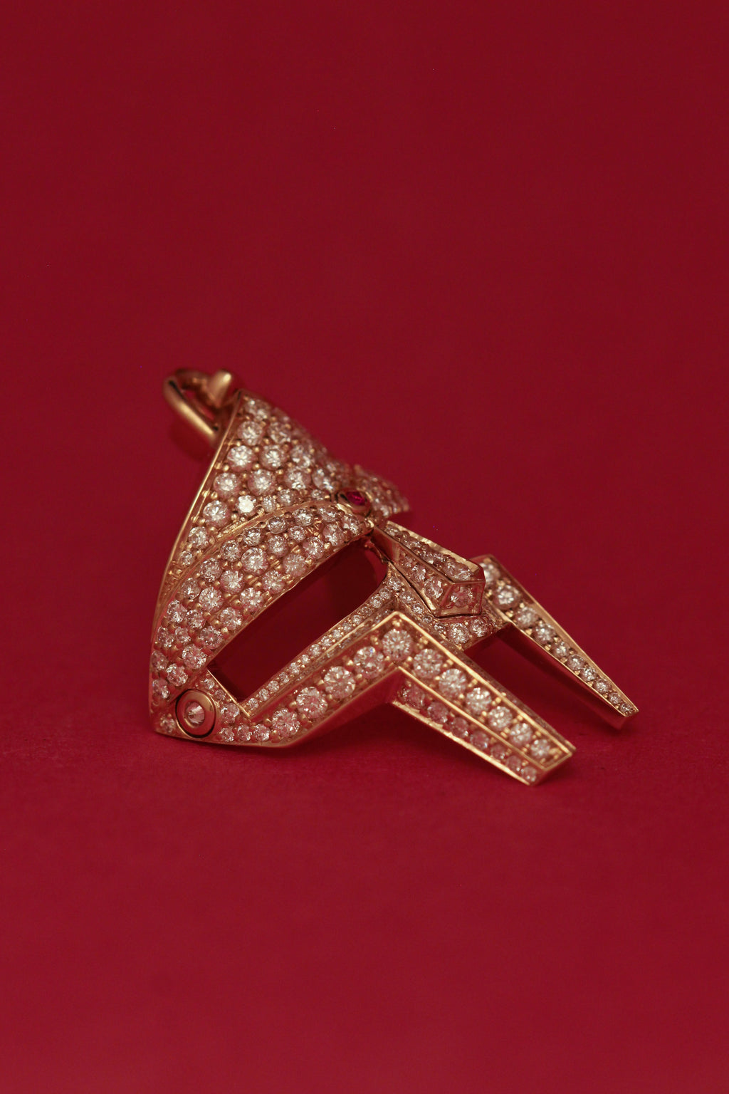 DOOM Pendant Yellow Gold + Diamond + Ruby Third Eye