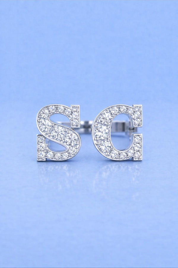 Initial ring in silver