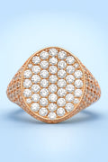 Diamond Oval Signet Ring